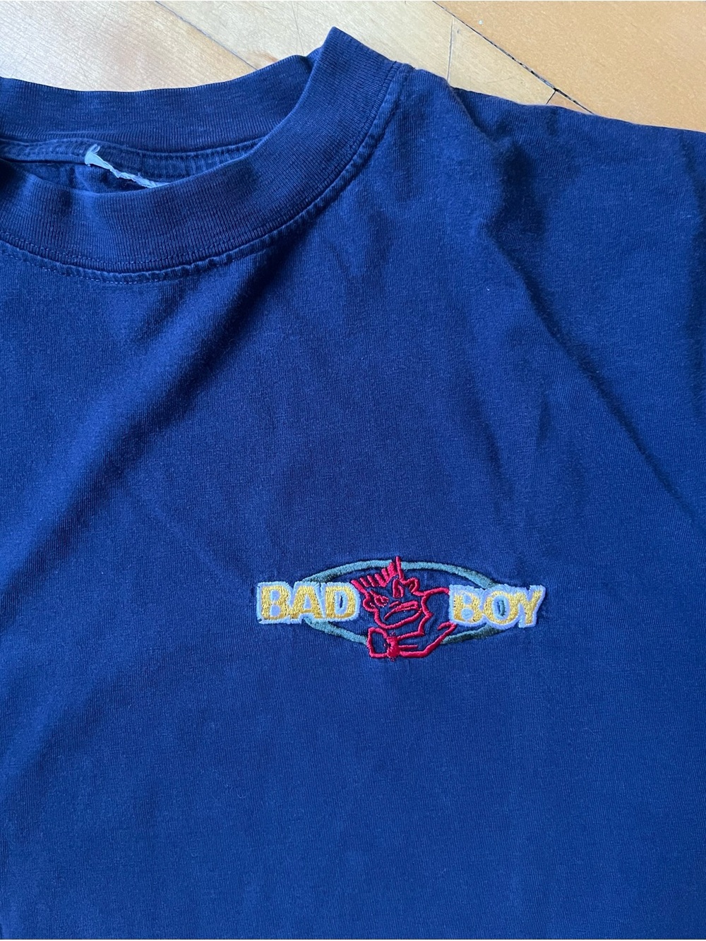 90 Bad Boy Club Embroidered Logo Navy Short Sleeve Tee